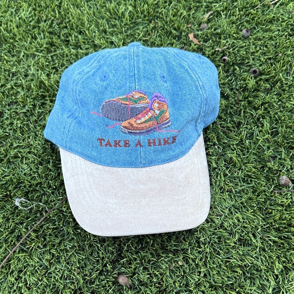 OTTO Blue and Tan 'Take a Hike' Cap
